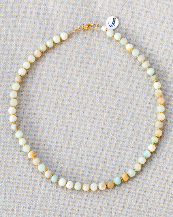 Amazonite stone necklace