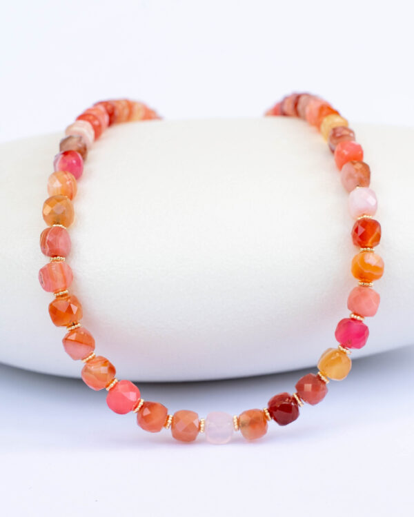 Carnelian necklace, cherry quartz