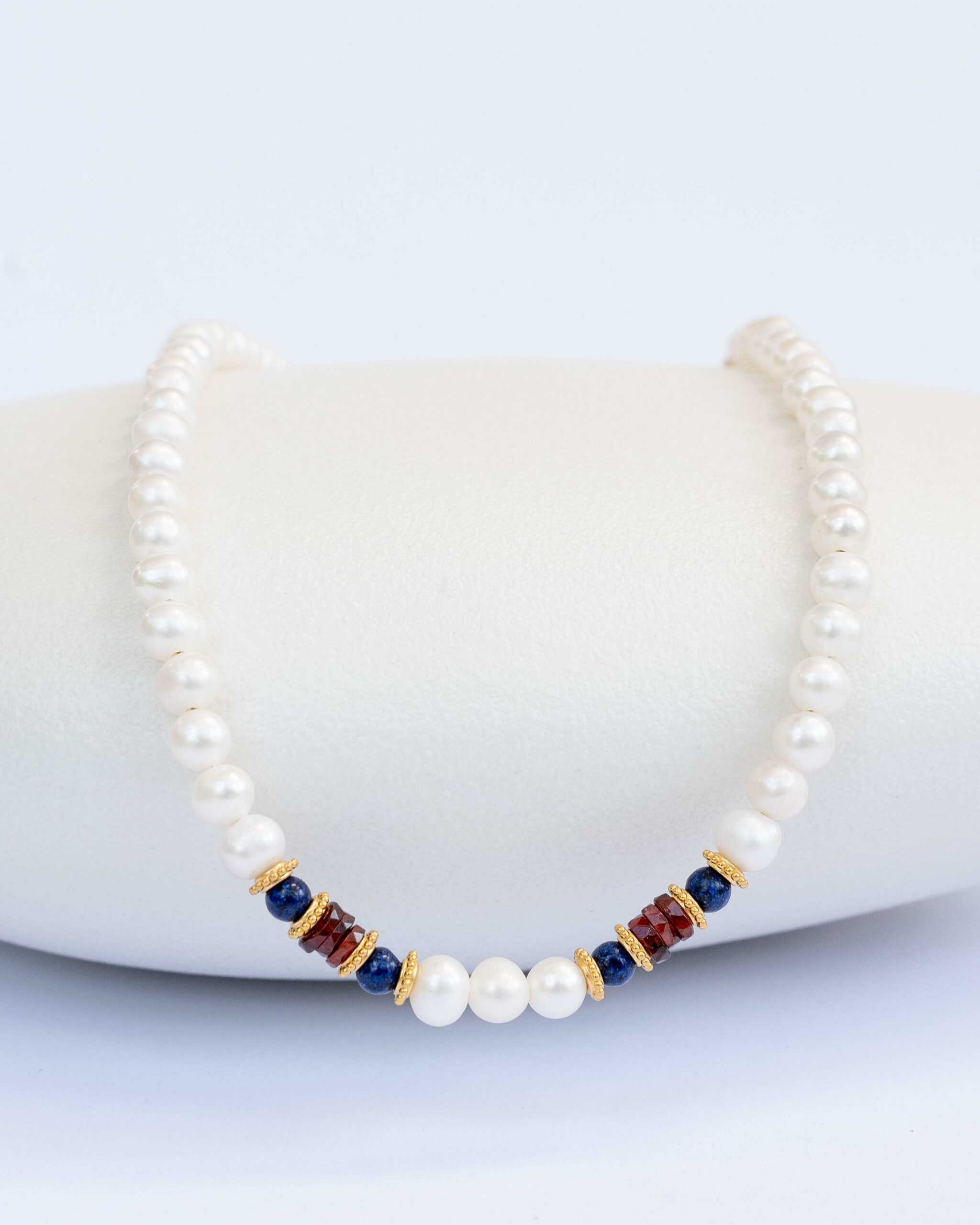 שרשרת פנינים, אבני לאפיס לאזולי וגרנט – תמונה 2