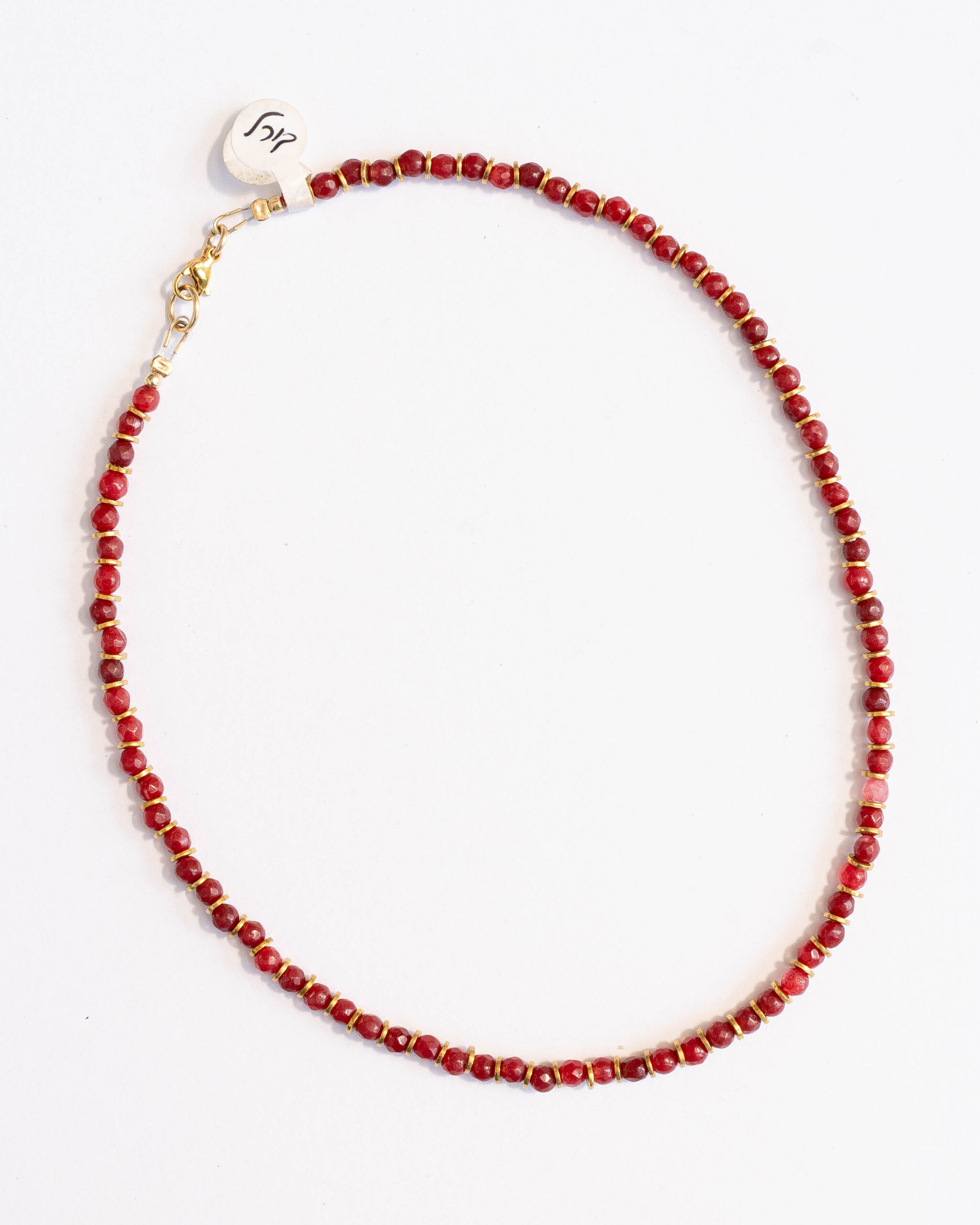 שרשרת אגת בצבע רובי – תמונה 2