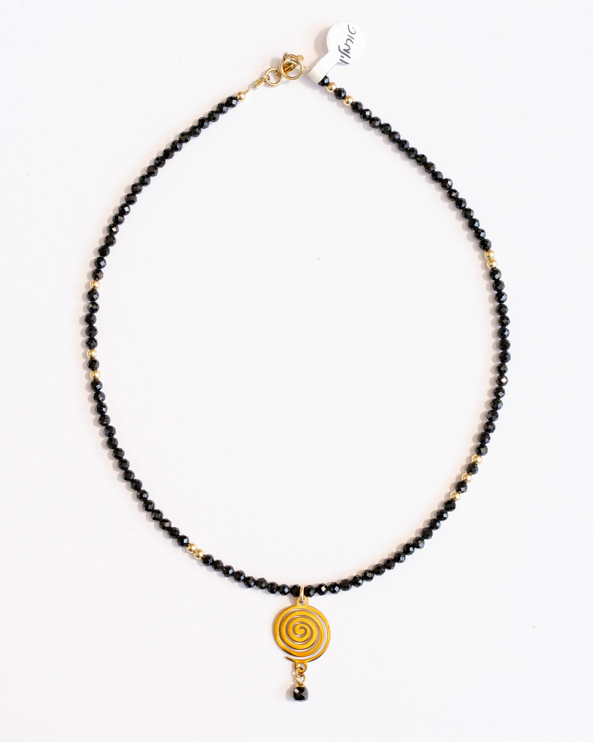 שרשרת טורמלין שחור וספירלה – תמונה 2