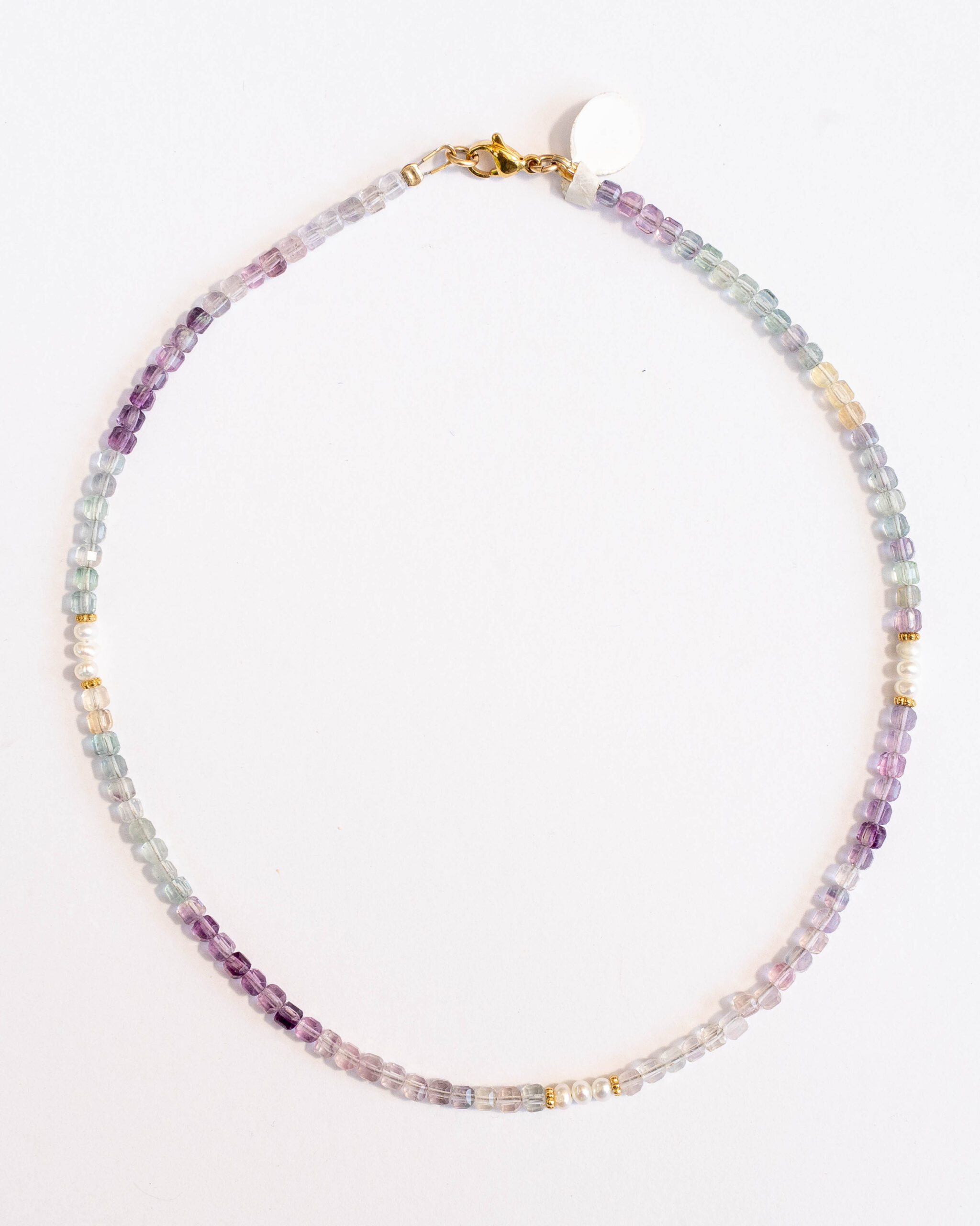 שרשרת פלואוריט ופנינה – תמונה 2