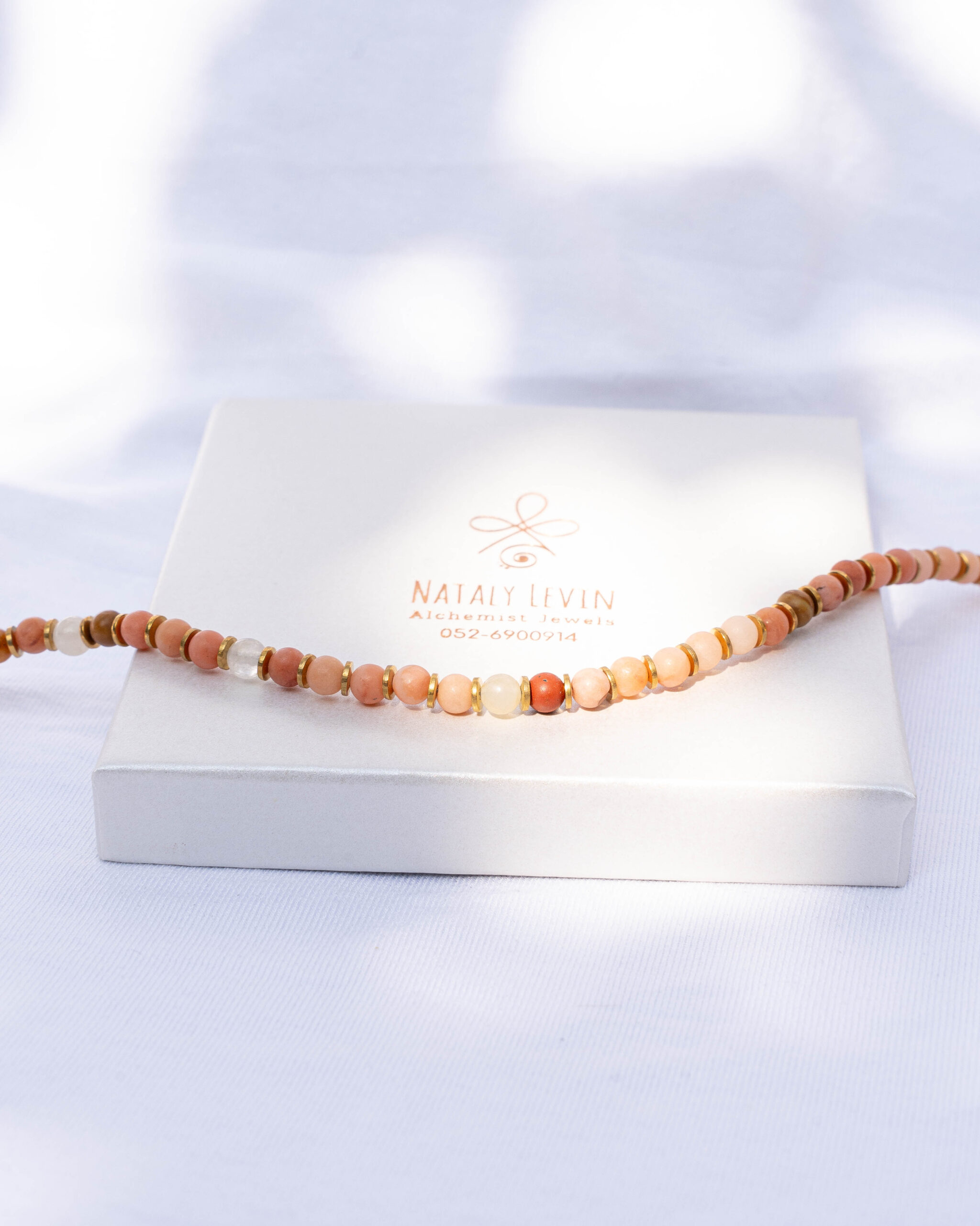 שרשרת אמזונייט כתום – תמונה 3