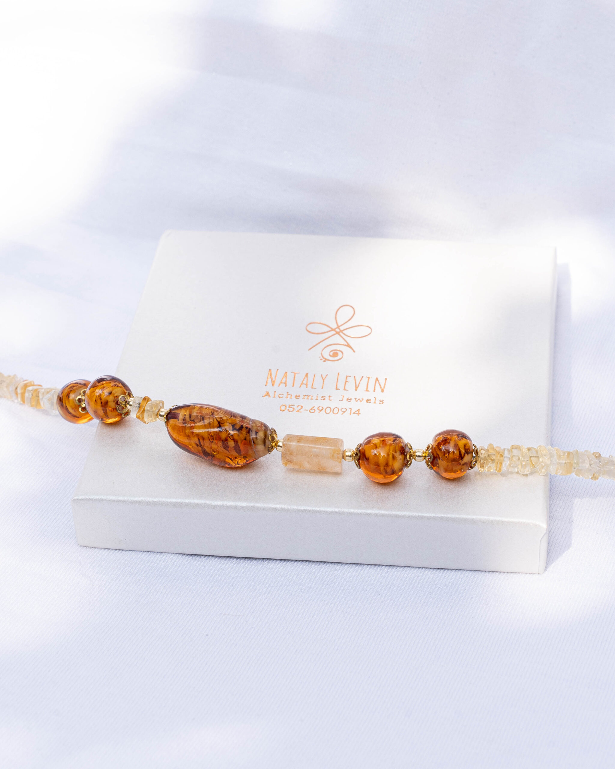 שרשרת סיטרין וחרוזי מורנו – תמונה 3